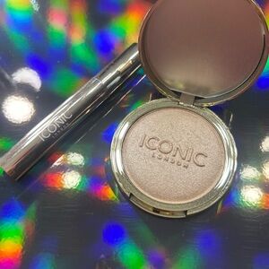 ICONIC London Silver Compact and Tube Set